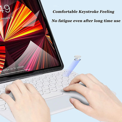 Wireless Bluetooth Keyboard with Touchpad for Ipad, Portable Mini Small Universal Rechargeable 10 Inch Ultra-Slim Wireless Keyboard for Tablet Smartphone PC Computer Laptop Windows Android Ios