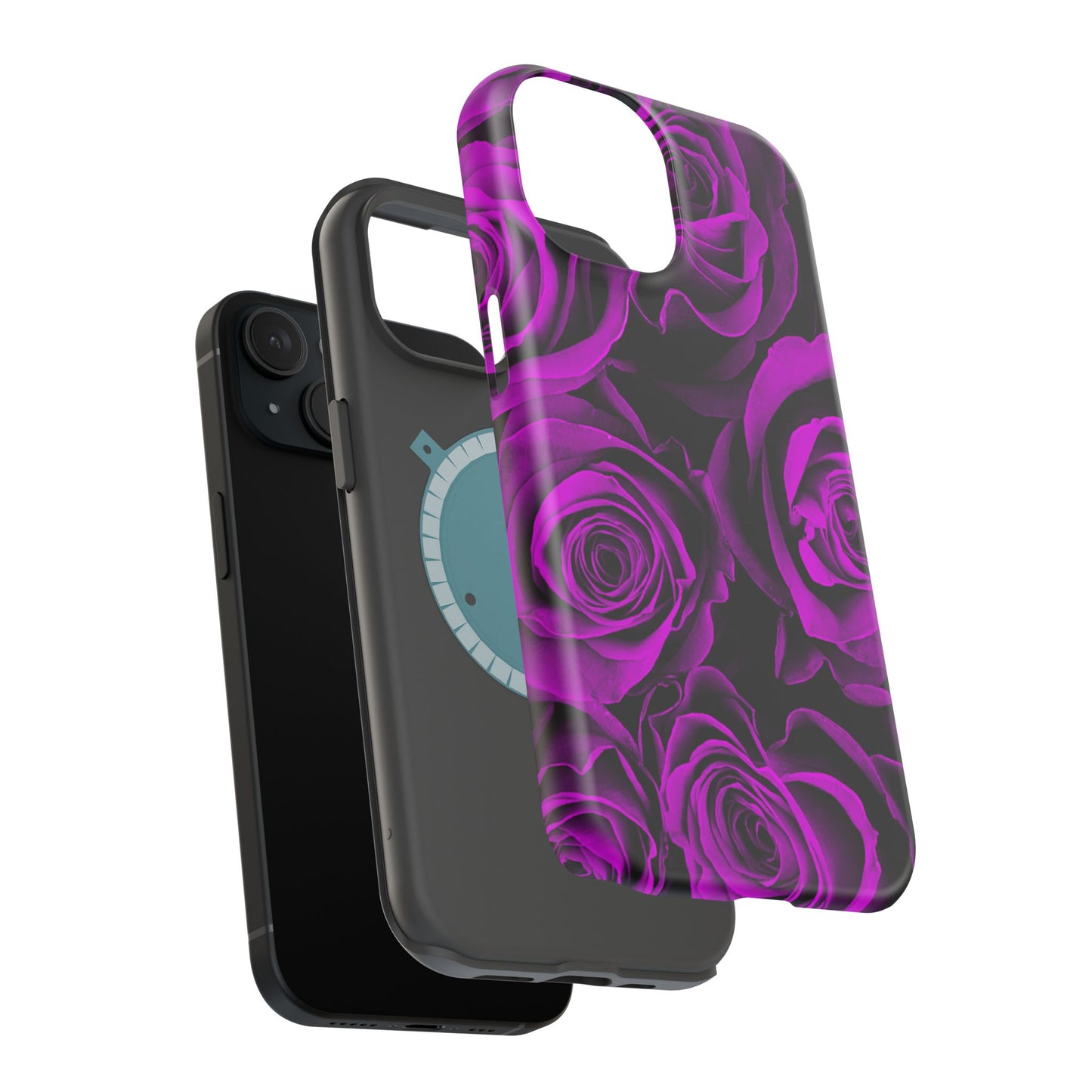 Wireless-Charging Compatible Case – Amethyst Roses