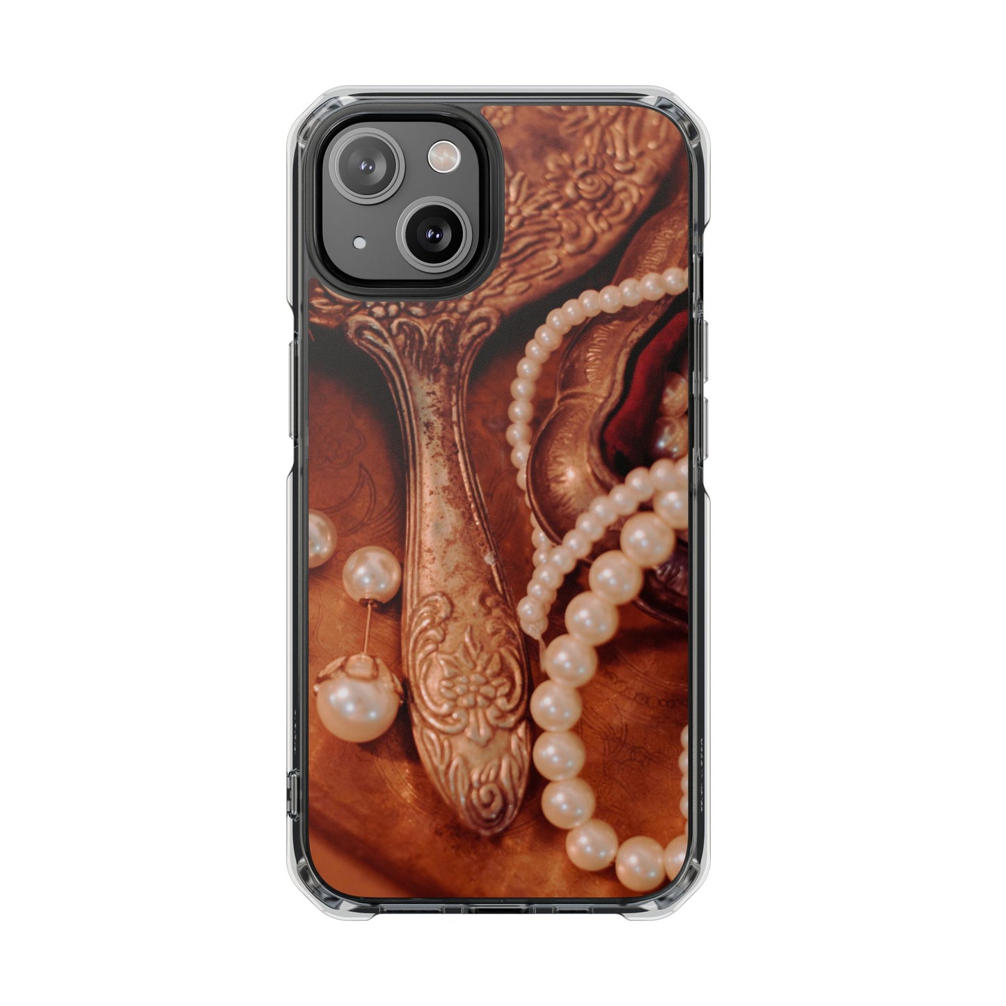 Clear Magnetic Phone Case – Bronze Vanity