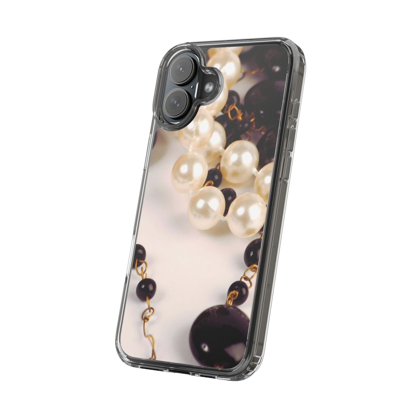 Clear Phone Case – Noir Pearl