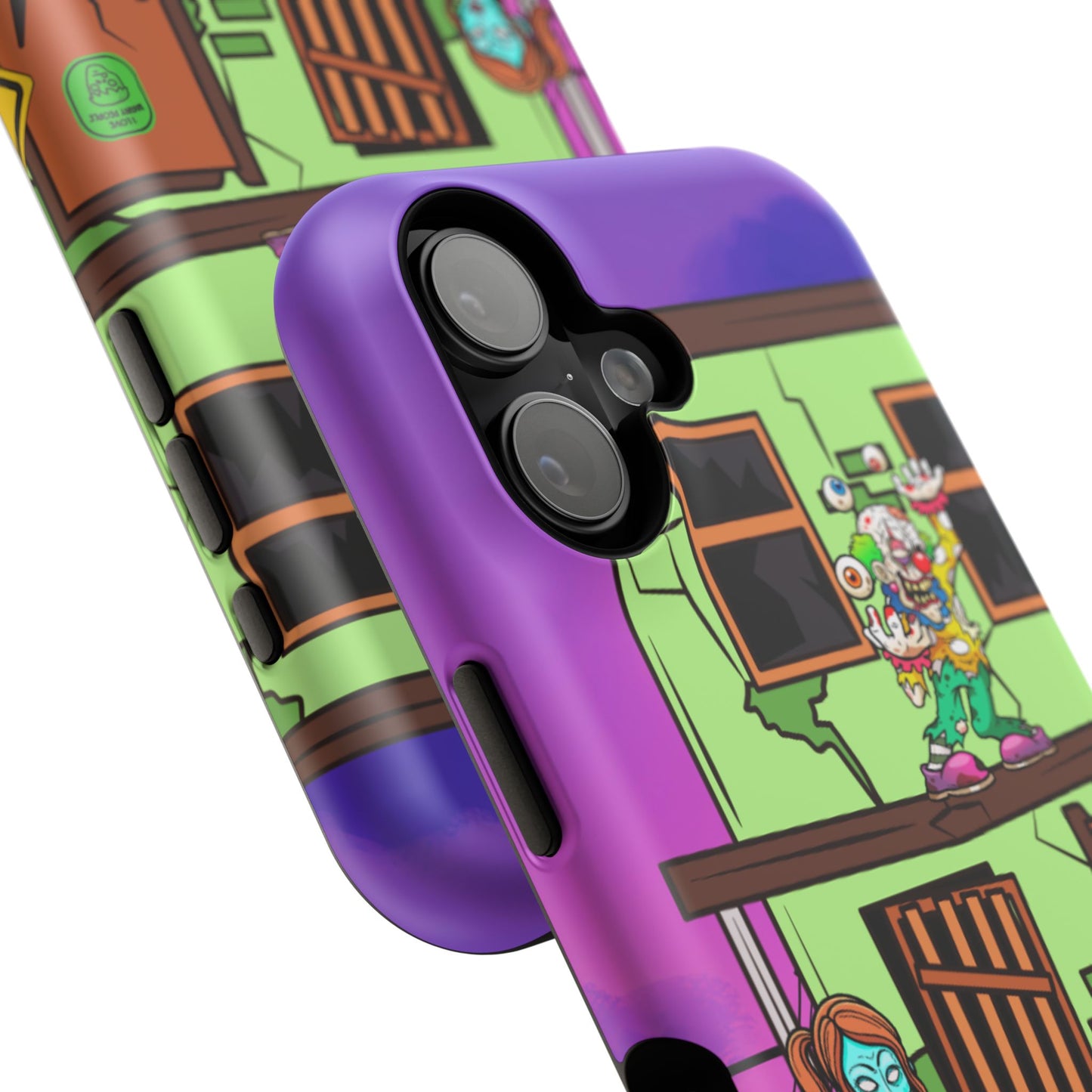 Zombie Arcade Phone Case — Colorful Cartoon Horror Impact-Resistant iPhone Cover