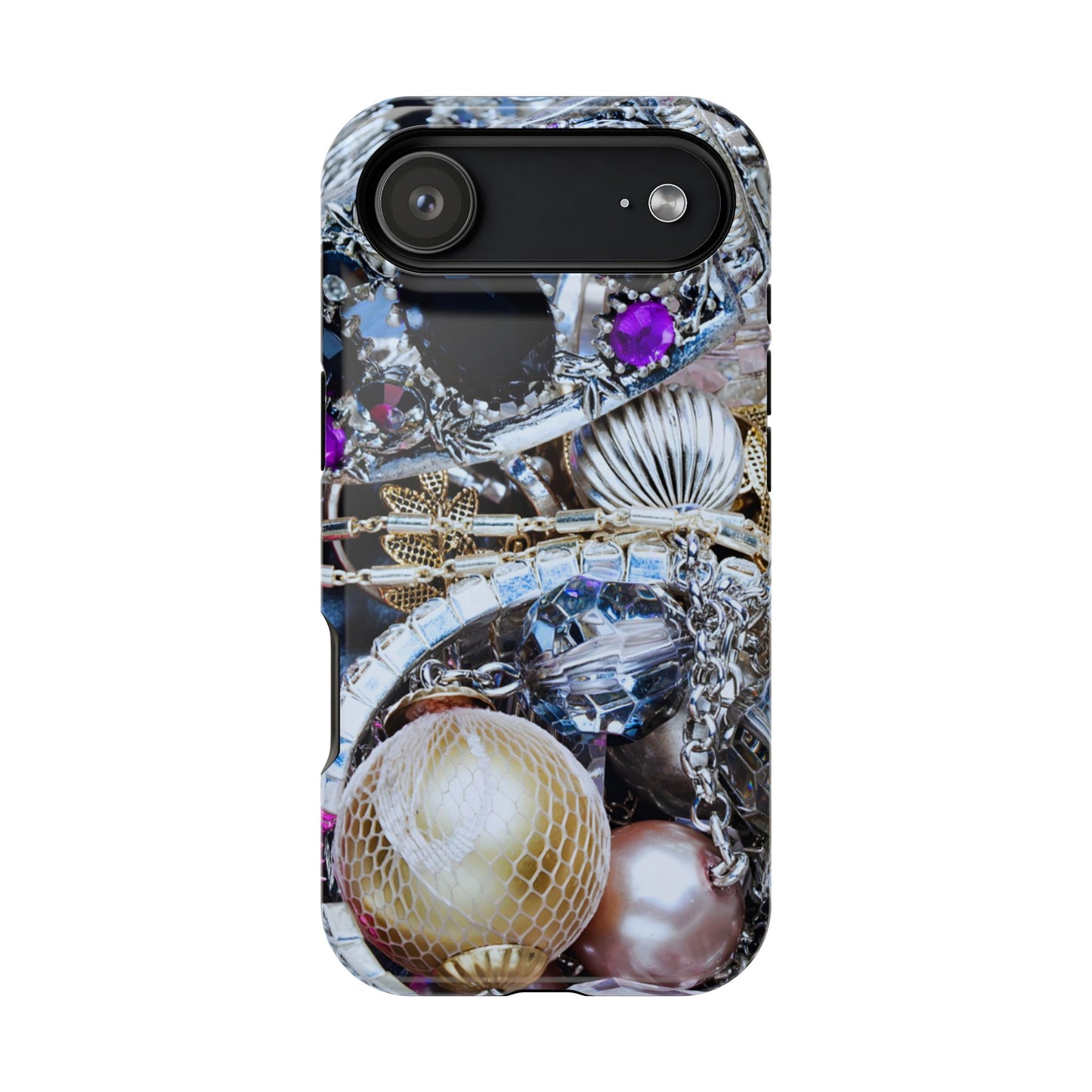 Impact-Resistant Phone Case – Chrome Jewel