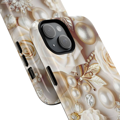 Protective Magnetic Phone Case – Ivory Opulence
