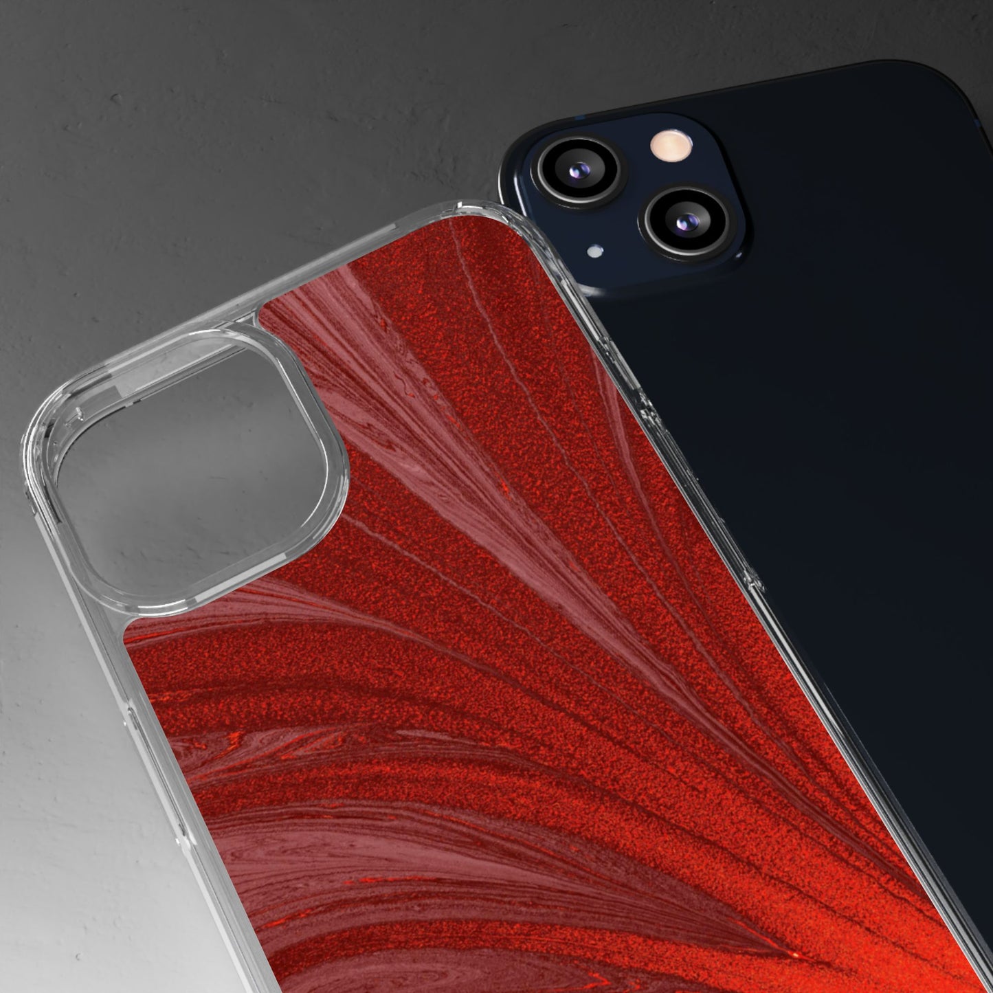 Clear Phone Case – Crimson Current