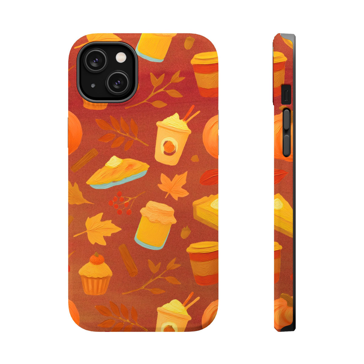 Autumn Treats Magnetic Phone Case — Fall Coffee & Pastry Protective Cover
