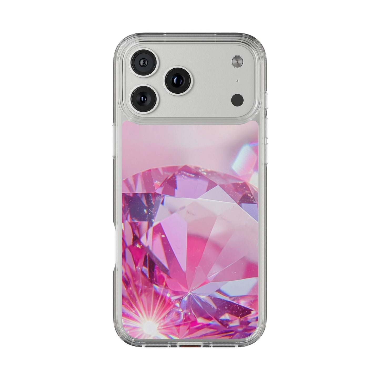Clear Phone Case – Pink Ice
