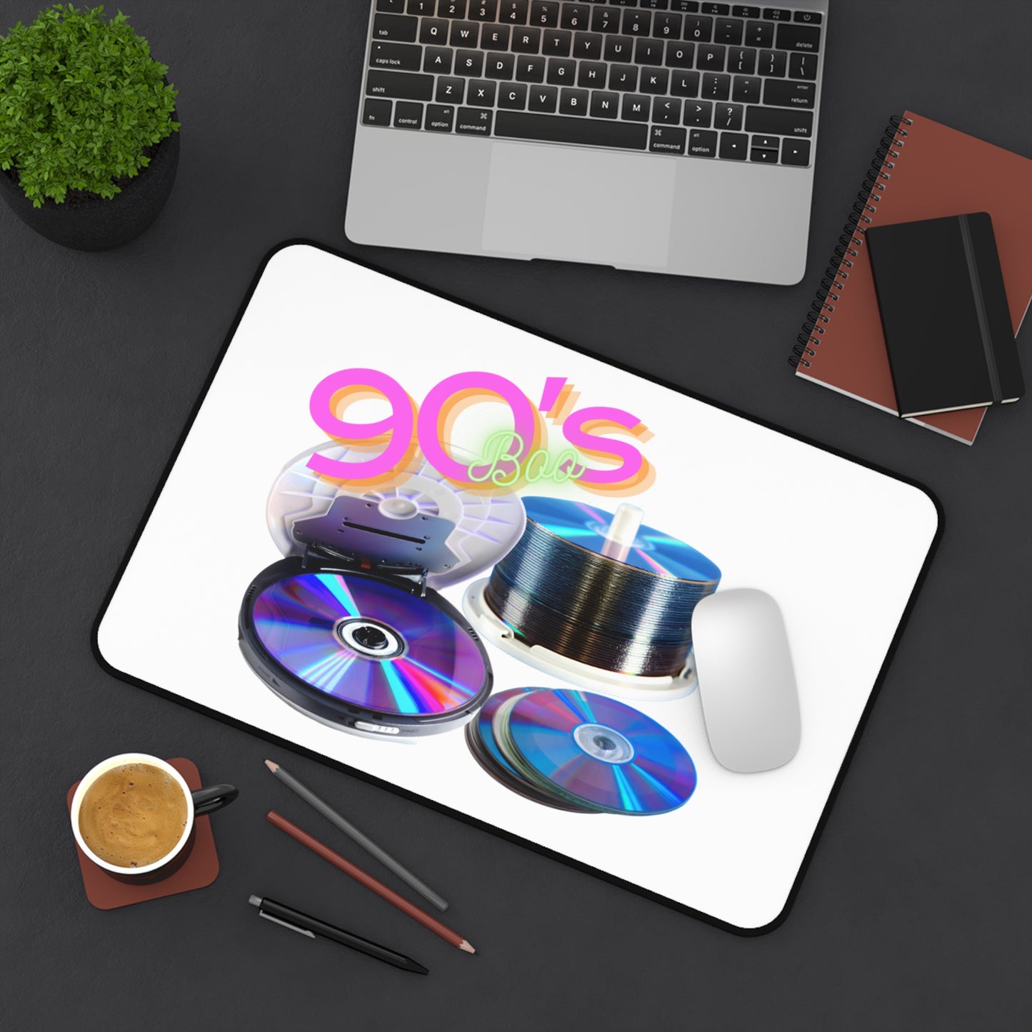 Neoprene Desk Mat – 90s Spin
