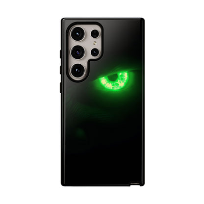 Protective Phone Case – Neon Green Monster Eyes