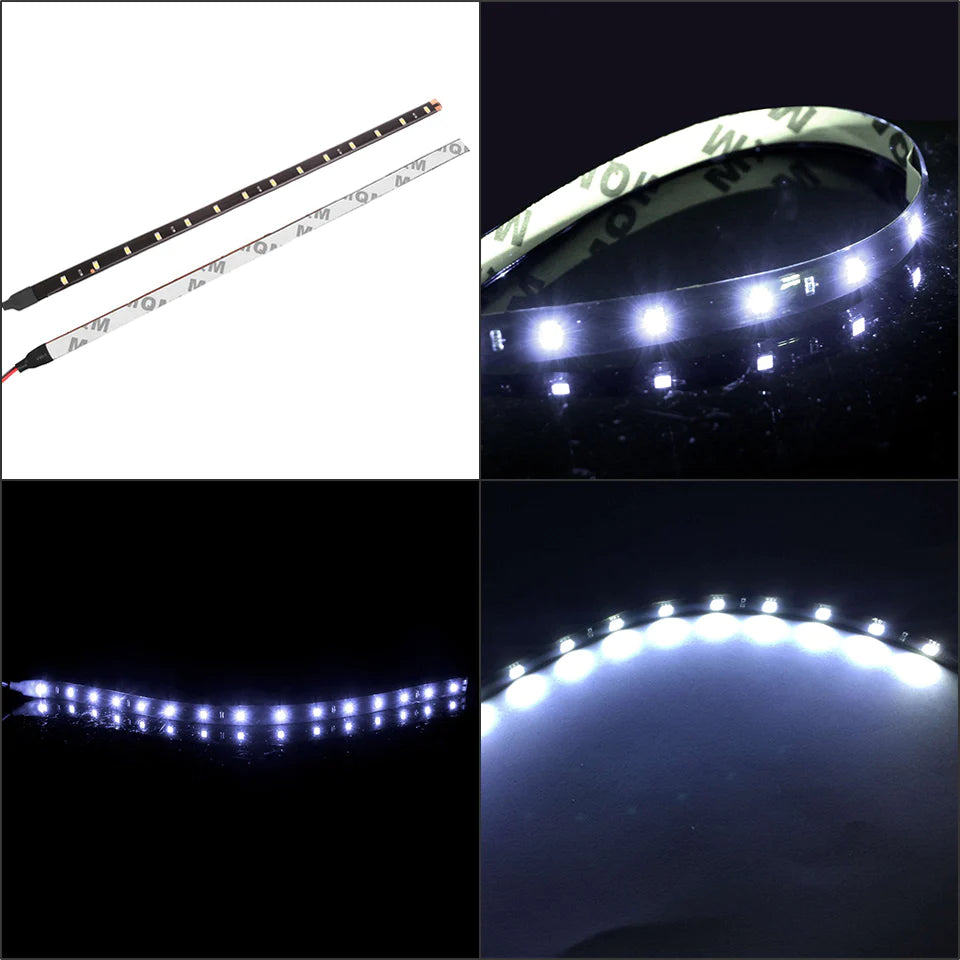 Waterproof 12"/15" 12V LED Underbody Lights: Car/Motorcycle