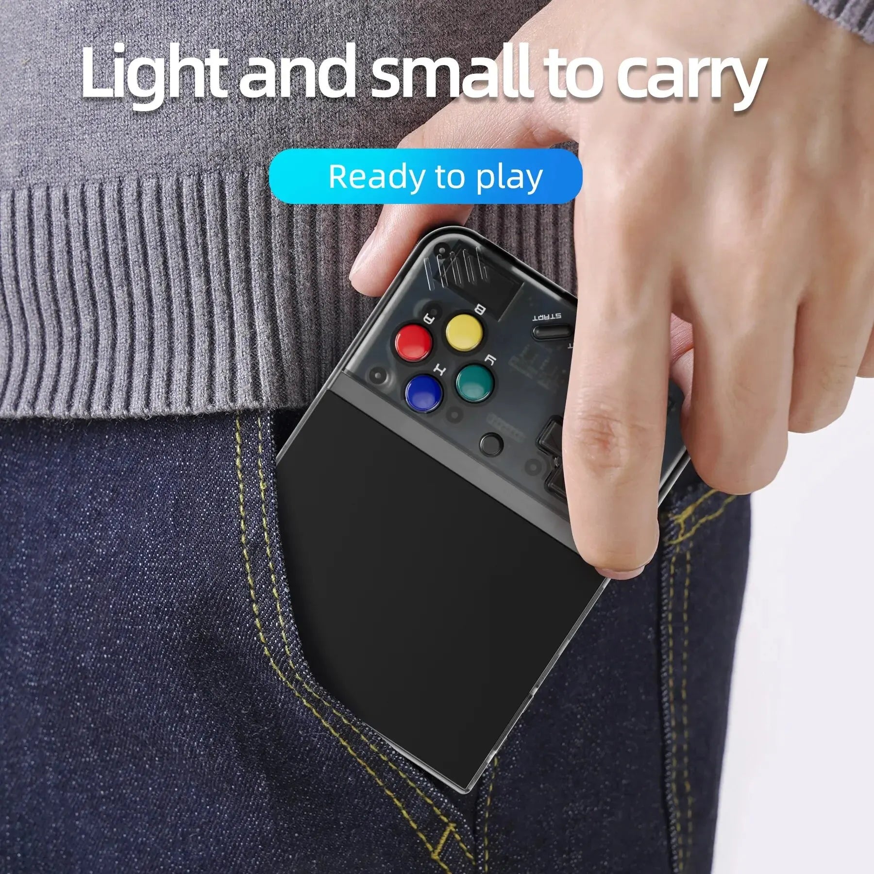 Mini plus Game Console 3.5Inch IPS Screen Retro Gaming Console 3000Mah Game Console Video Player for  Mini plus V3