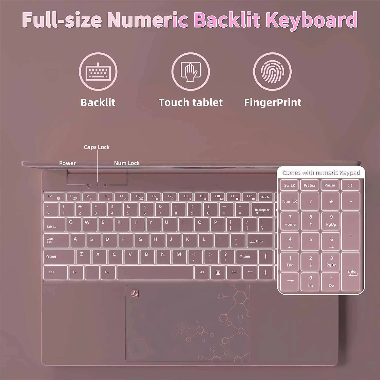 15.6" HD Student Laptop Computer Free Office 2024 Windows 11 Pro 16G DDR4 RAM 1TB SSD Large FHD IPS Screen Business Laptop Computer Intel Celeron N5095 Backlit KB