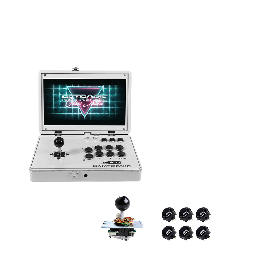 Folding 14-Inch Deluxe Arcade Machine 5000Games (White)