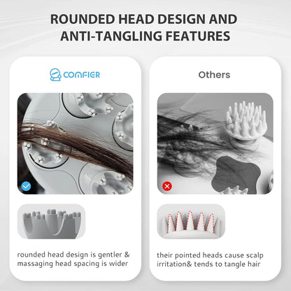 Electric Cordless Hair Scalp Massager with Kneading 84 Massage Nodes, Handheld Portable Head Scratcher Massager for Hair Growth, Deep Clean and Stress Relax, Gifts for Men Dad