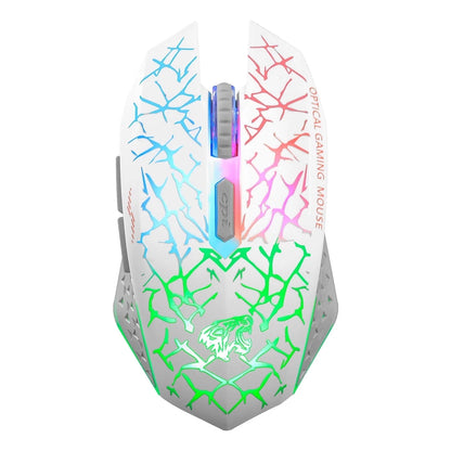 Wireless LED Gaming Mouse 2.4G Optical Rechargeable Silent Mice with USB Receiver Black