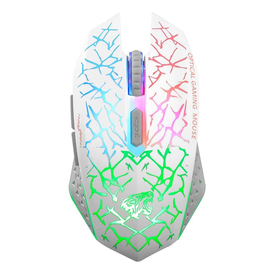 Wireless LED Gaming Mouse 2.4G Optical Rechargeable Silent Mice with USB Receiver Black