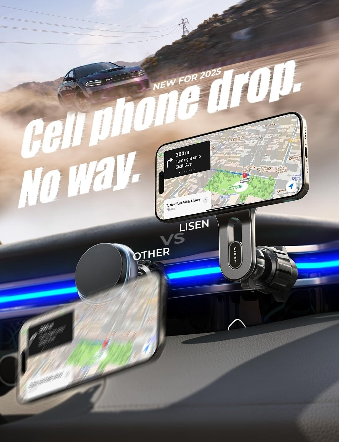 For Qi2 Magsafe Car Mount Charger [Updated] Iphone 16 Pro Max Magsafe Car