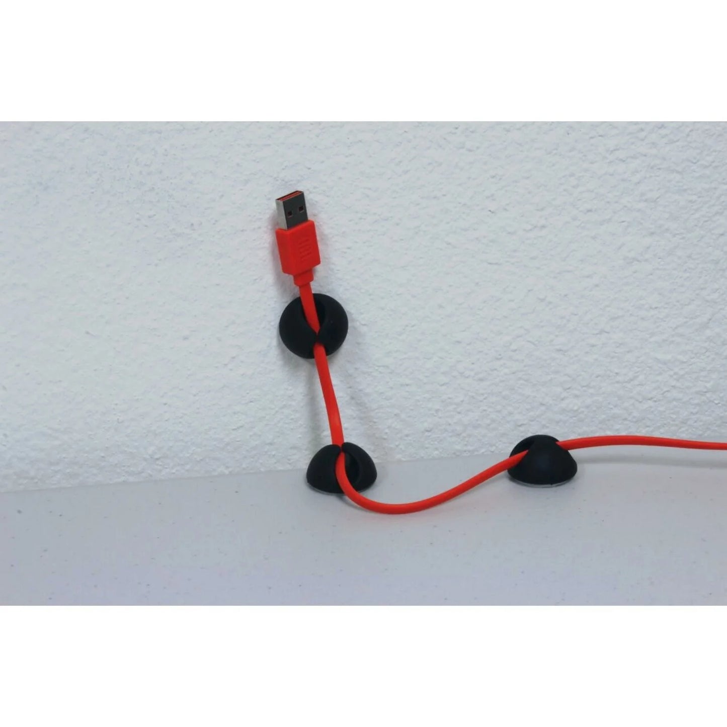 10 Pack  Hardware Cable Organizer Cord Management System, Multipurpose Cable Clips, Desktop Cable Organizer, Black