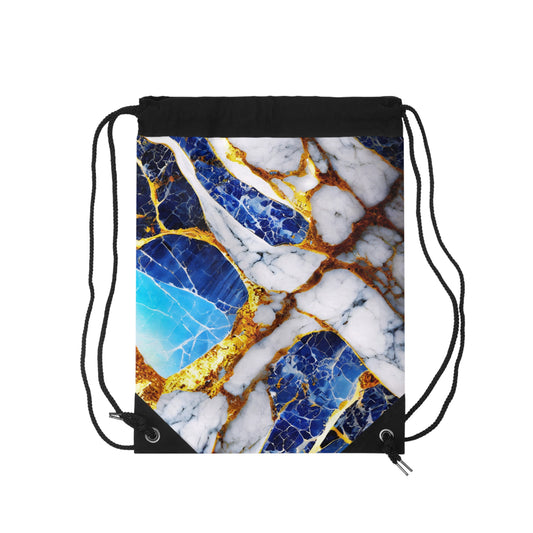 Drawstring Bag – Sapphire Veins