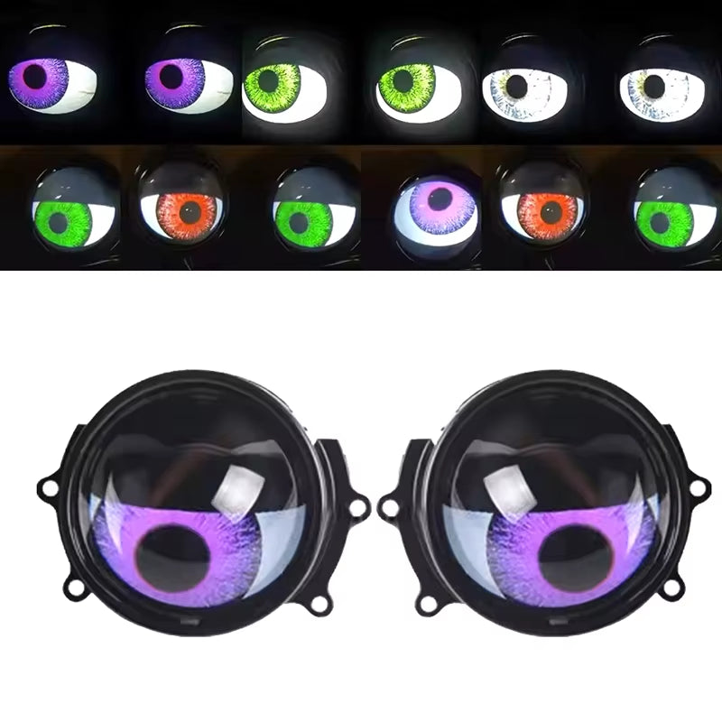 Cool Decoration Dynamic LED Car Headlights Devil Eye LED Car Light Headlight Assembly Modified Eagle Eye Light Cars Accessory