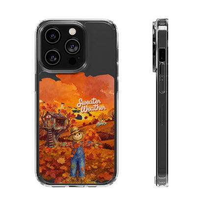 Clear Phone Case – Sweater Weather – Compatible with iPhone 13–17 & Samsung Galaxy S25–S26 Series