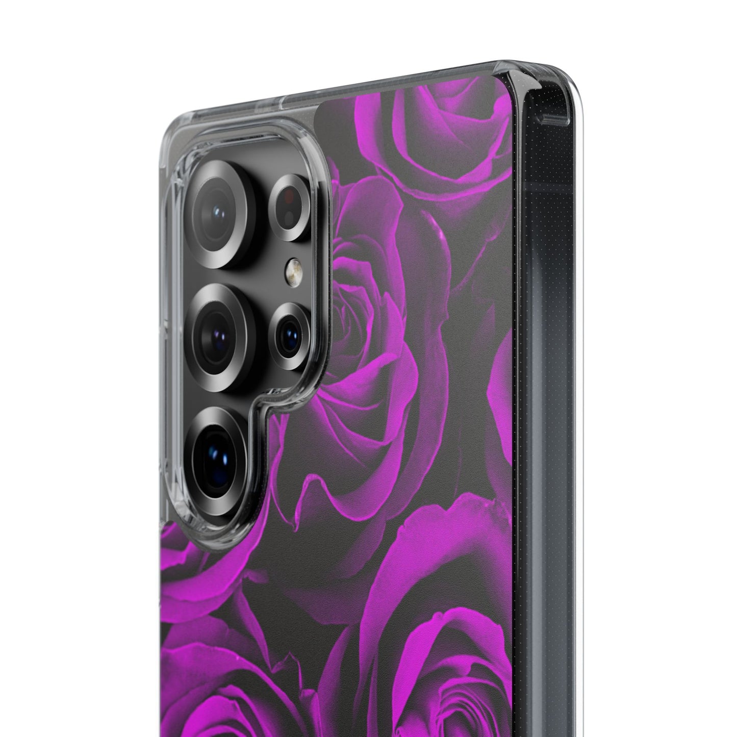 Clear Phone Case – Amethyst Roses