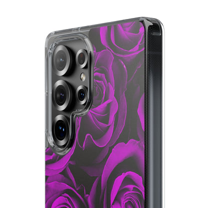 Clear Phone Case – Amethyst Roses