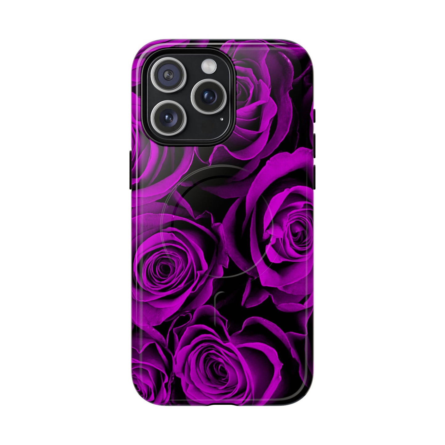Protective Magnetic Phone Case – Amethyst Roses
