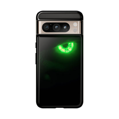 Protective Phone Case – Neon Green Monster Eyes