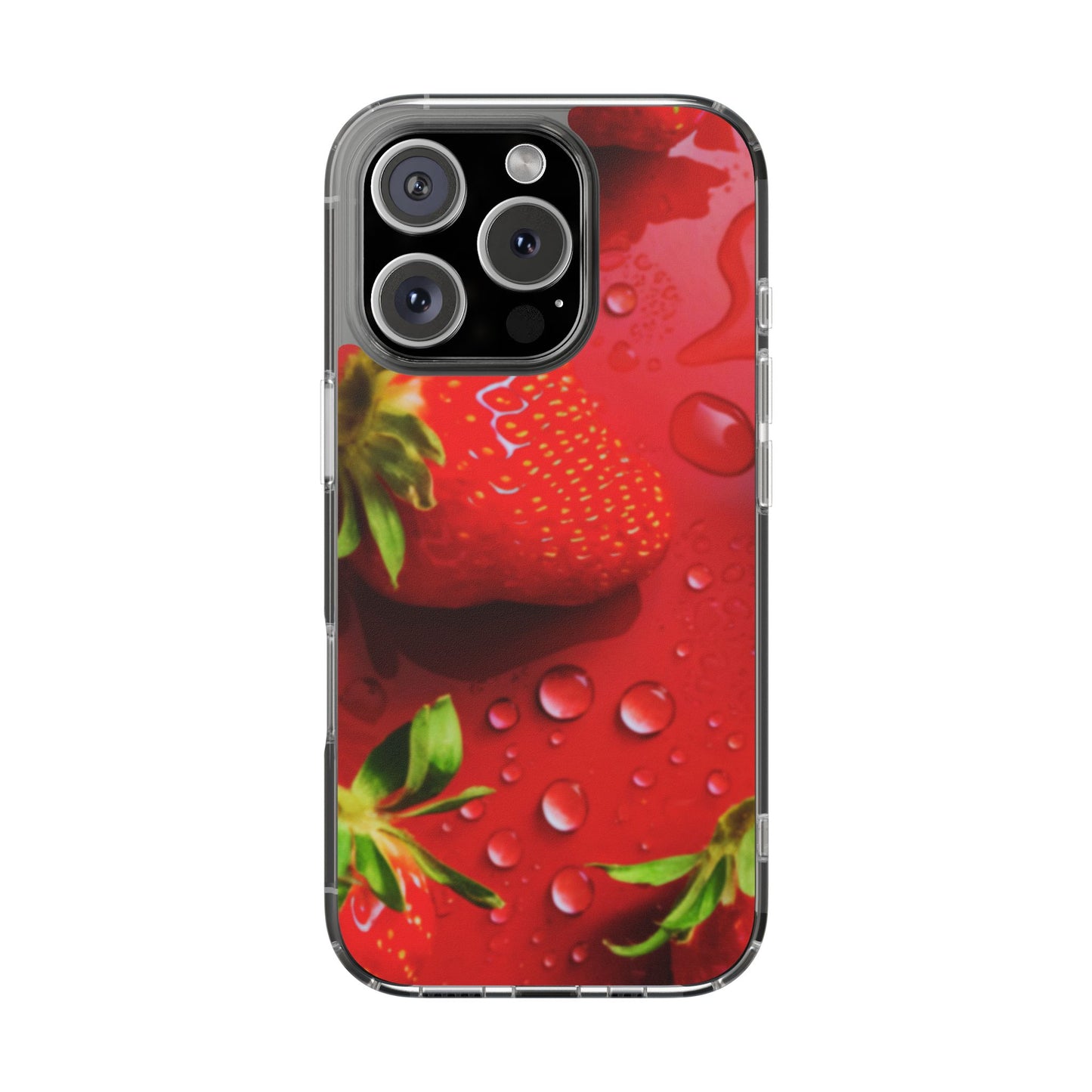 Clear Phone Case – Strawberry Drip