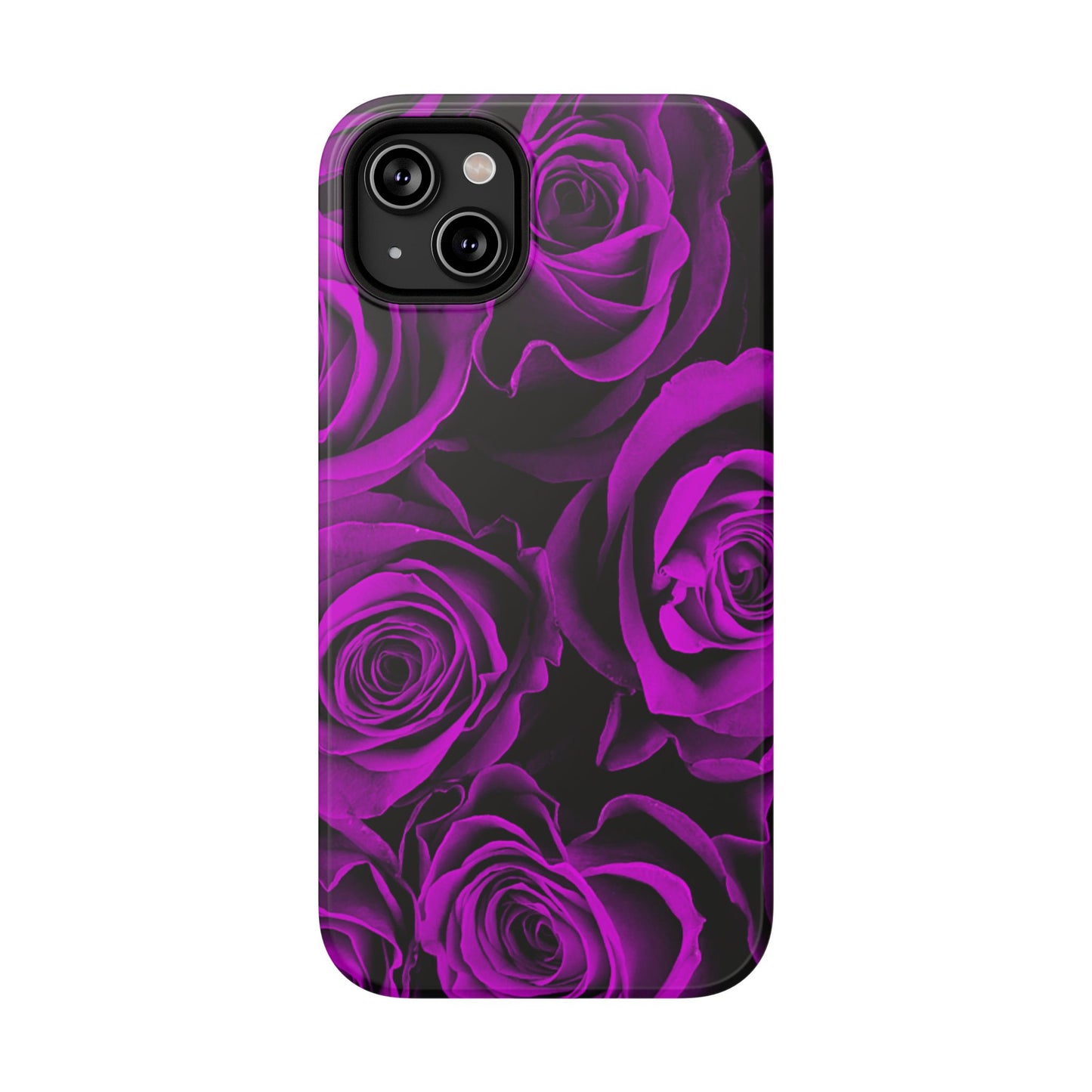 Impact-Resistant Phone Case – Amethyst Roses