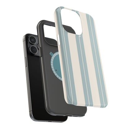 Wireless-Charging Compatible Case – Coastal Stripe