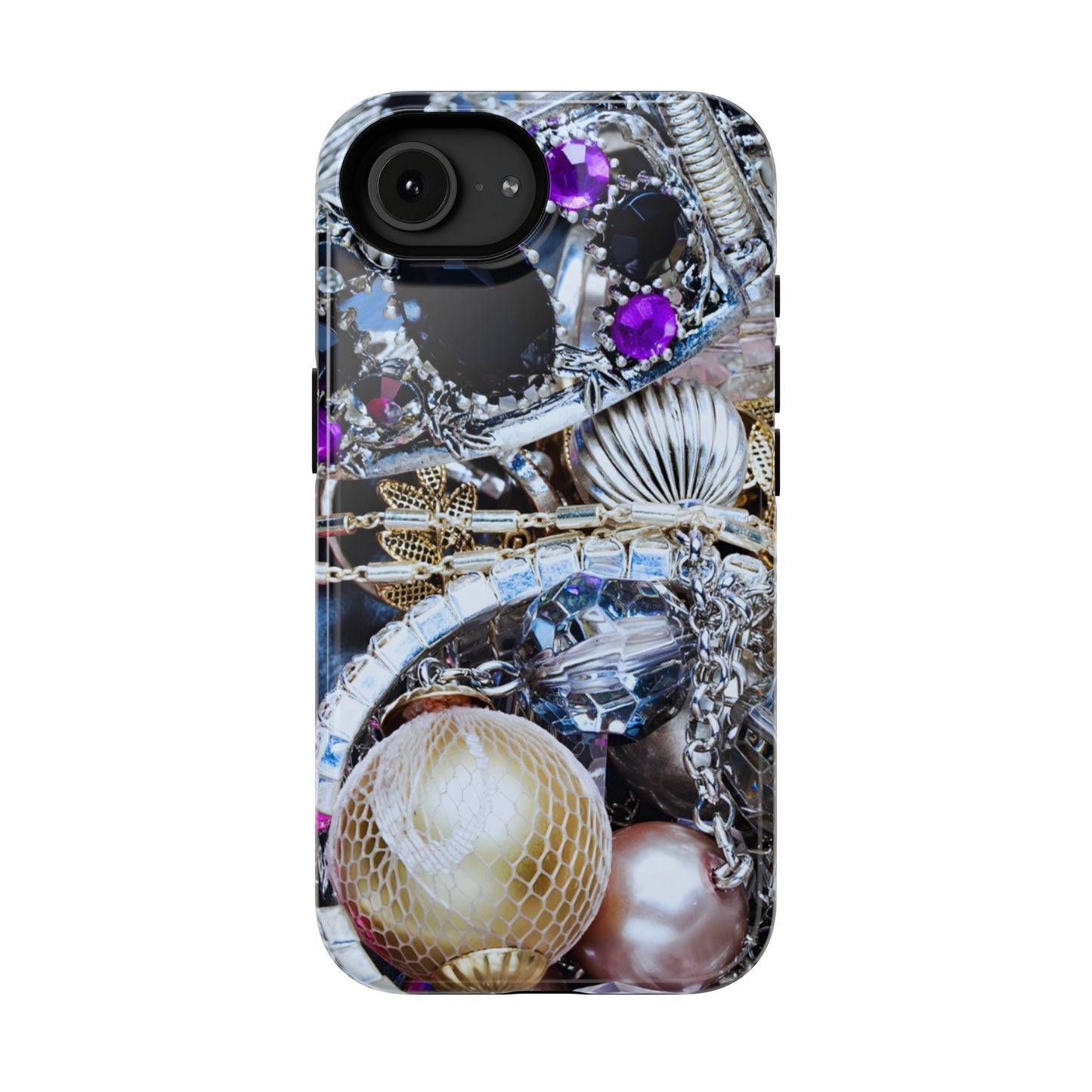 Impact-Resistant Phone Case – Chrome Jewel