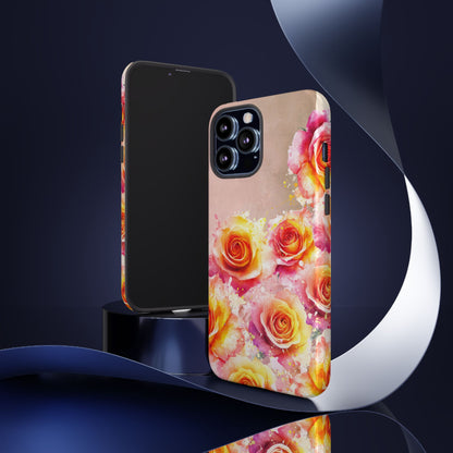 Protective Phone Case – Sunset Roses