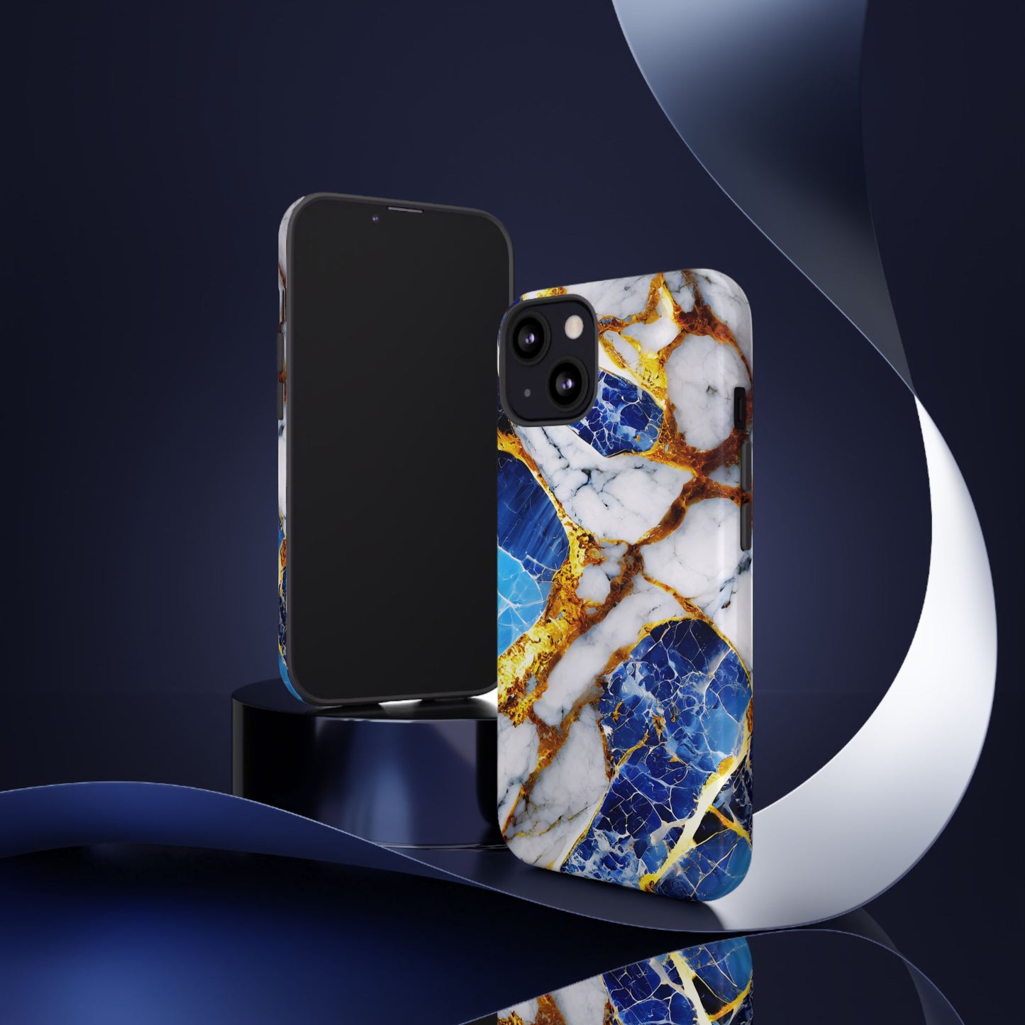 Protective Phone Case – Sapphire Veins