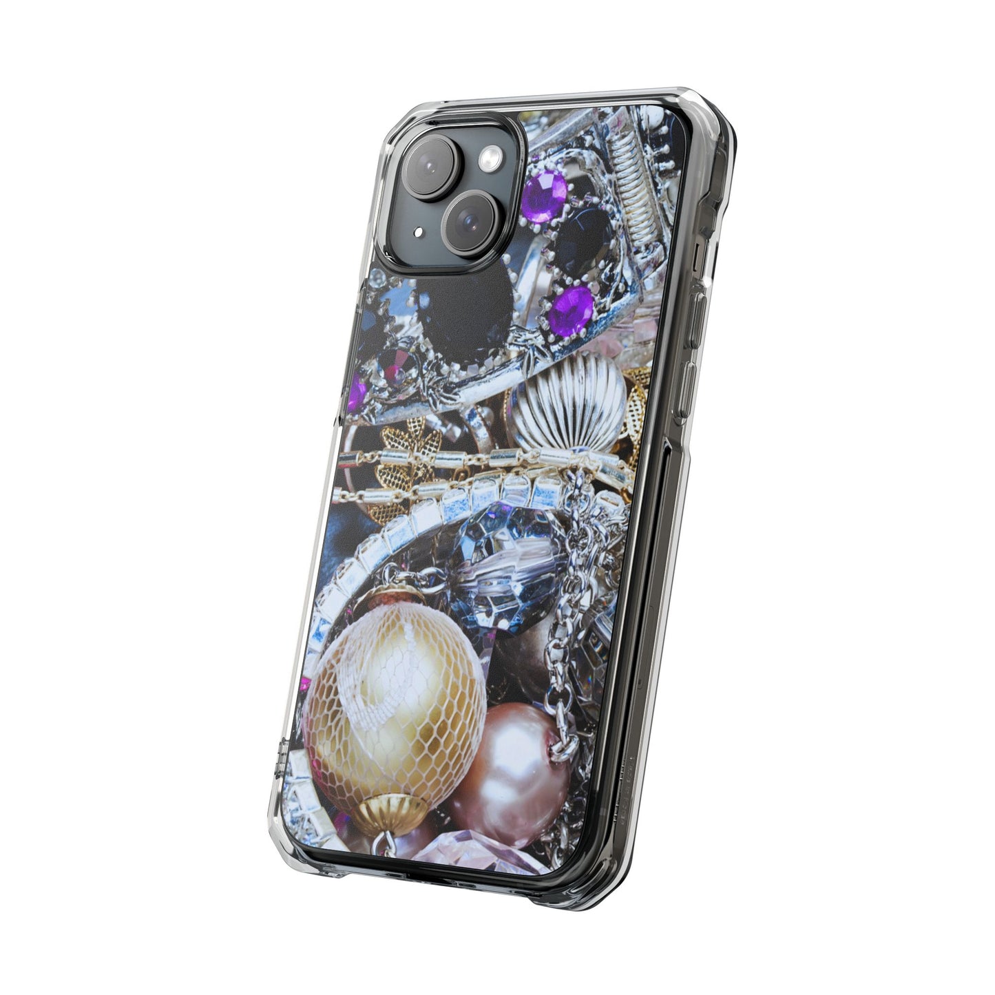 Clear Magnetic Phone Case – Chrome Jewel