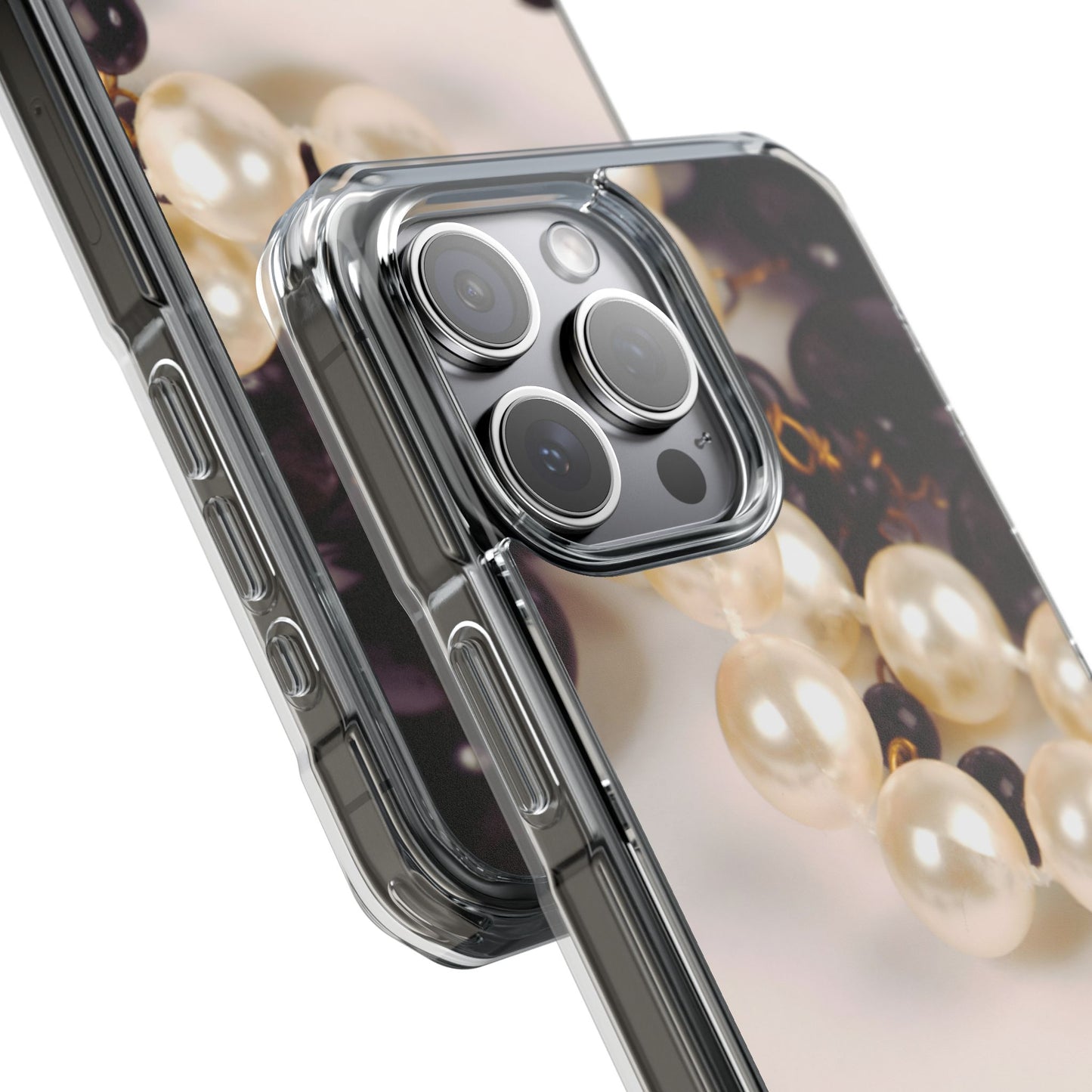 Clear Magnetic Phone Case – Noir Pearl