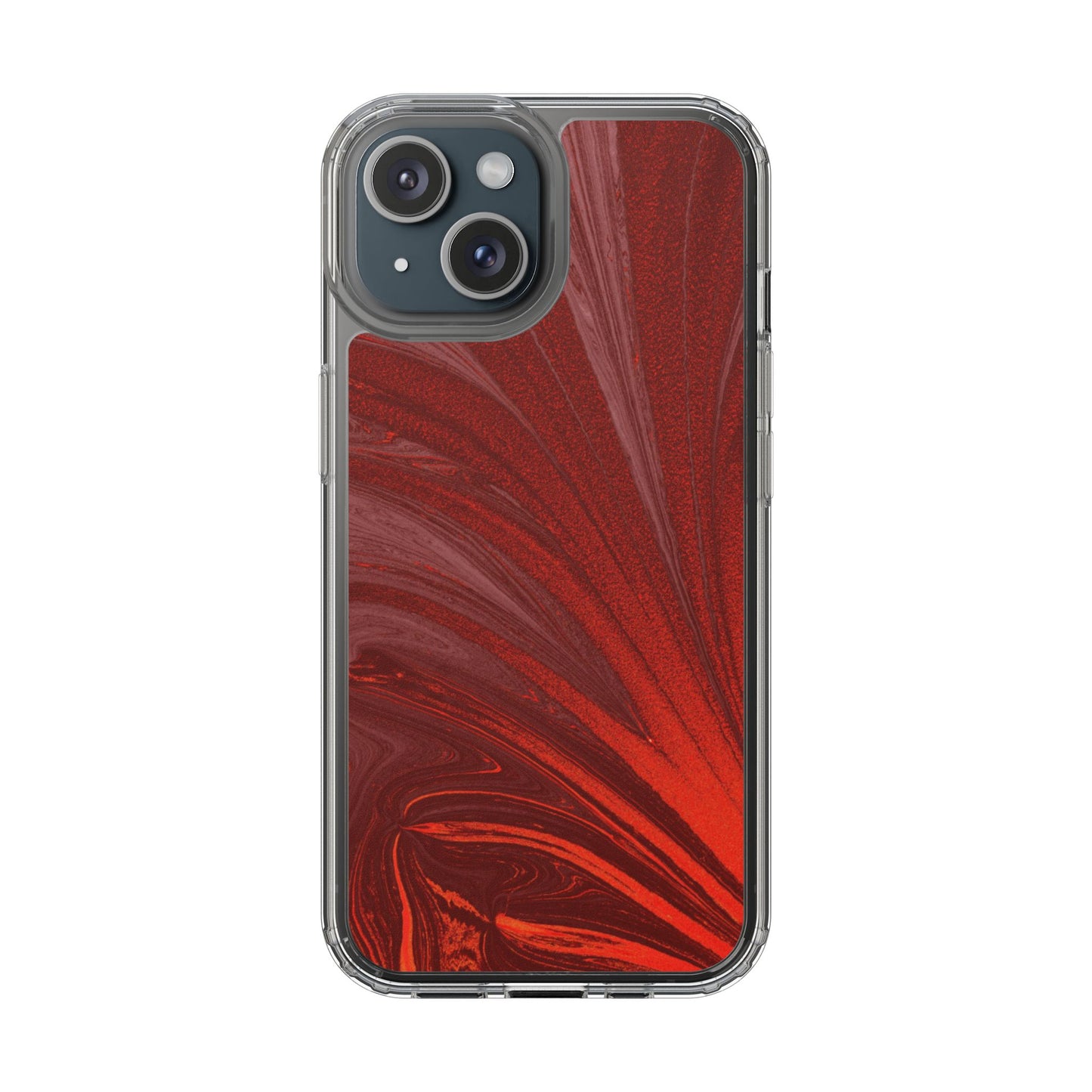 Clear Phone Case – Crimson Current