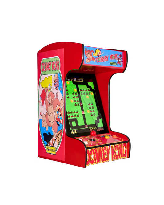 412-Game Classic Retro Arcade Machine - Tabletop Gaming Console with Built-in Games (Red)