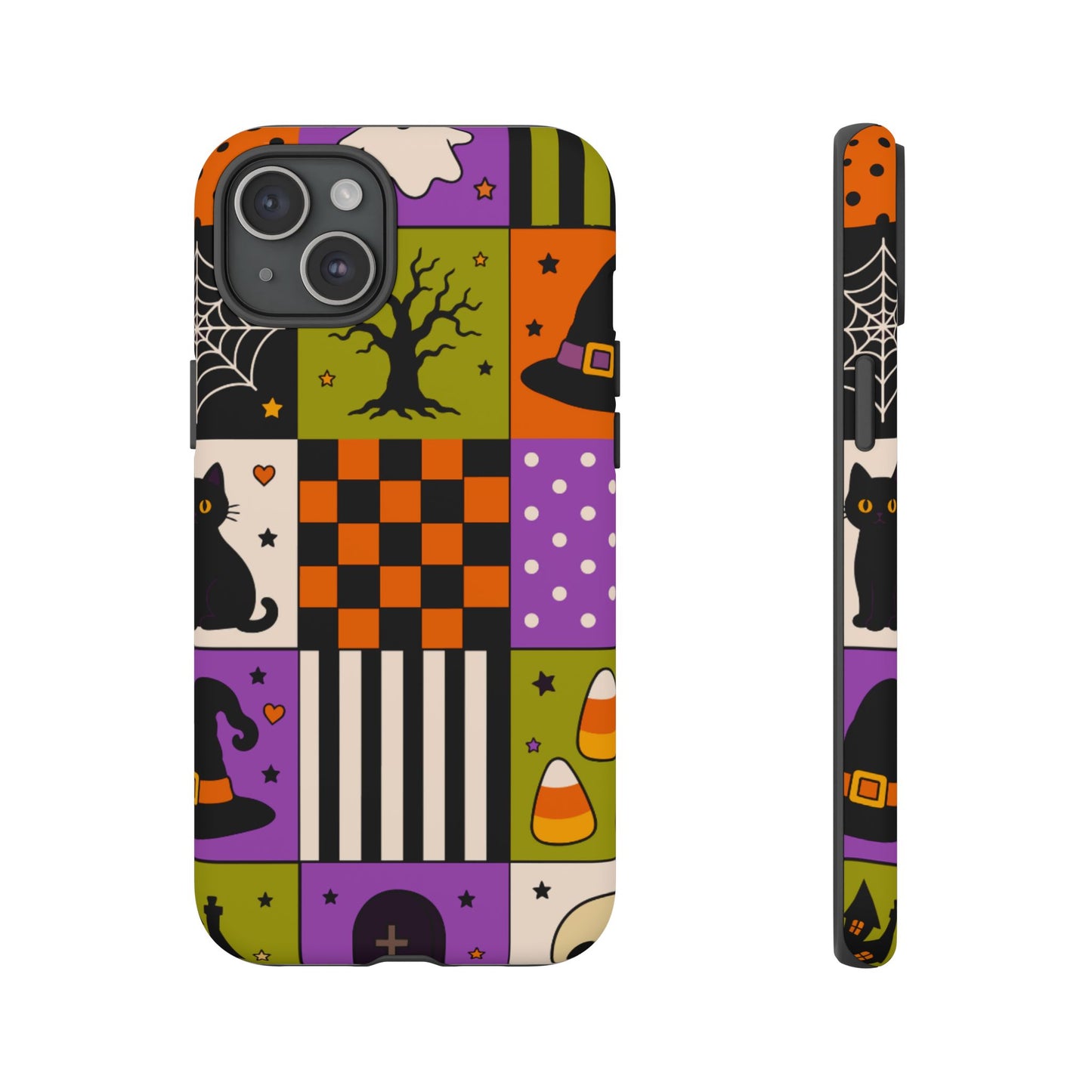 Protective Phone Case – Spooky Patchwork