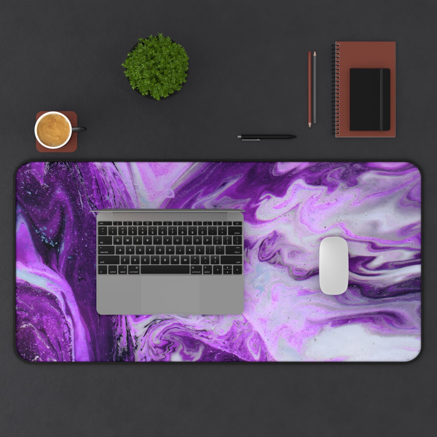 Neoprene Desk Mat – Midnight Amethyst