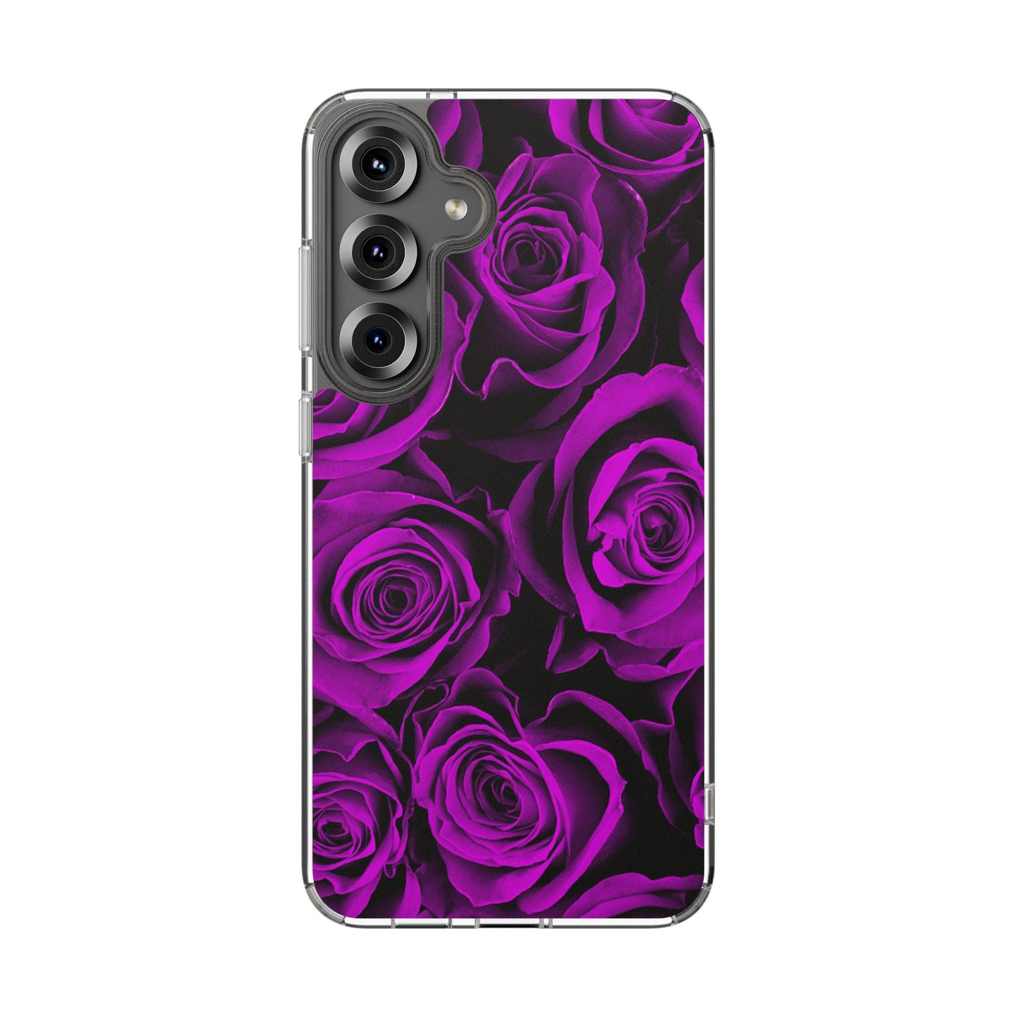 Clear Phone Case – Amethyst Roses