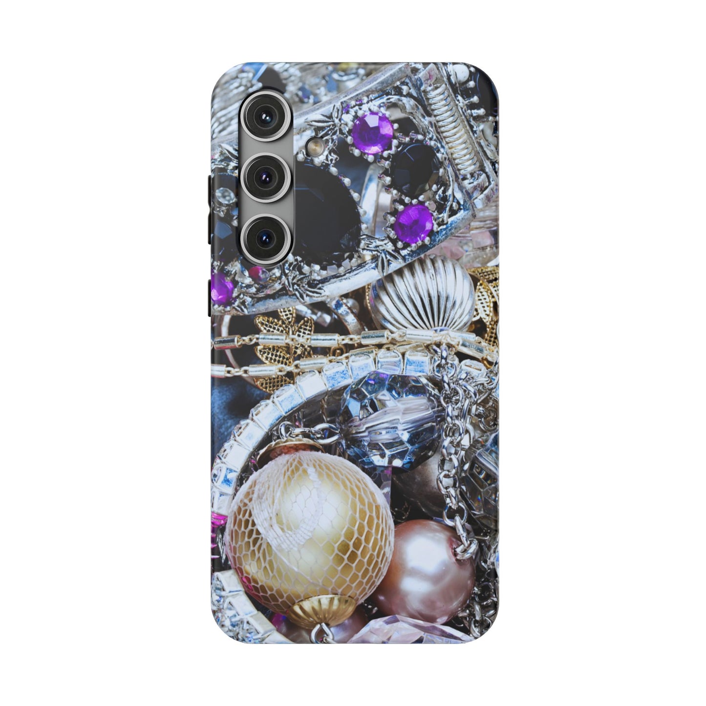 Impact-Resistant Phone Case – Chrome Jewel