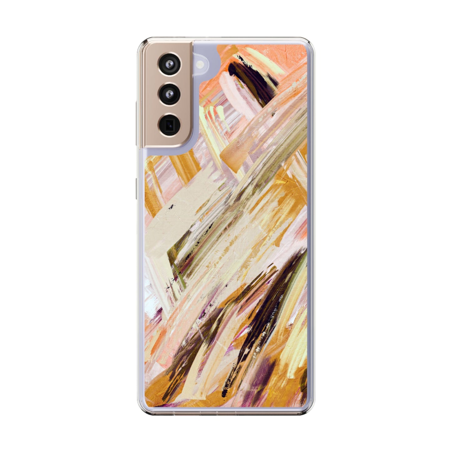 Clear Phone Case – Brush & Bronze