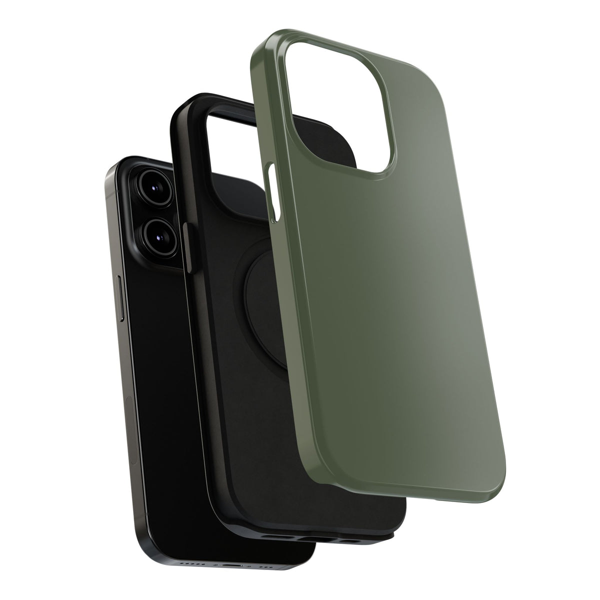 Impact-Resistant Phone Case — Military Green Protective Shockproof Cover