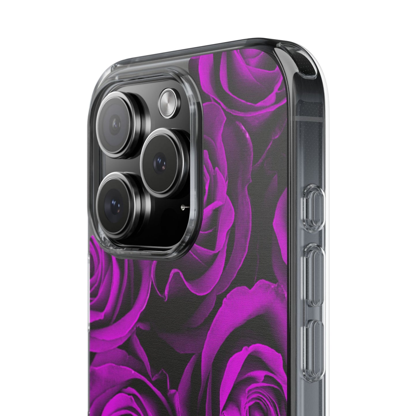 Clear Phone Case – Amethyst Roses