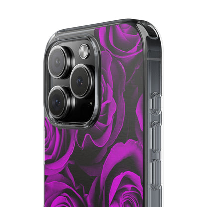 Clear Phone Case – Amethyst Roses