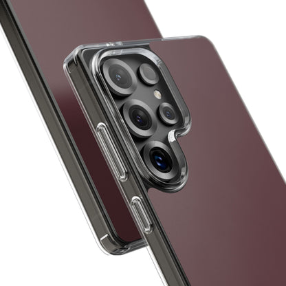 Clear Phone Case – Mulled Wine – Compatible with iPhone 13–17 & Samsung Galaxy S25–S26 Series