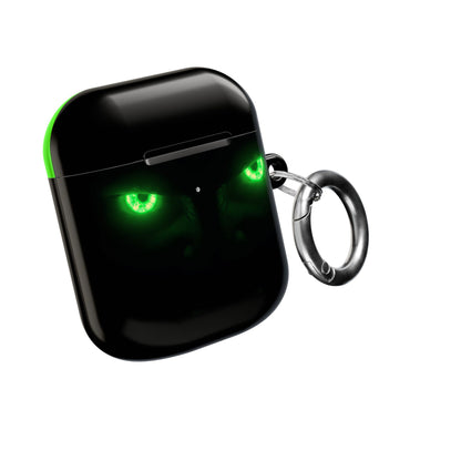 Wireless Earbud Case Cover – Neon Green Monster Eyes