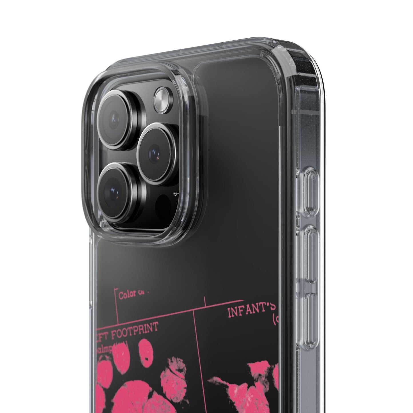Clear Phone Case – Mom’s Little Pink Footprints
