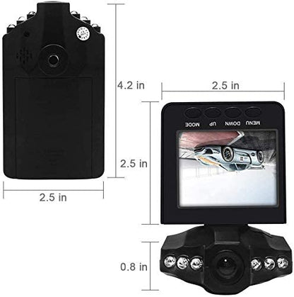 2.5" Wide Angle Car Dash Cam - HD Video Recording for Vehicle Safety